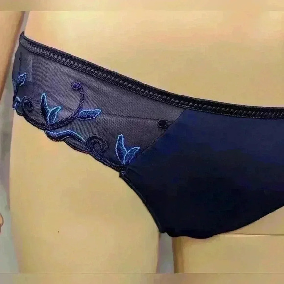 Simone Perele Andora 3D Demi Bra and Panty Set 34B Midnight - Picture 4 of 6